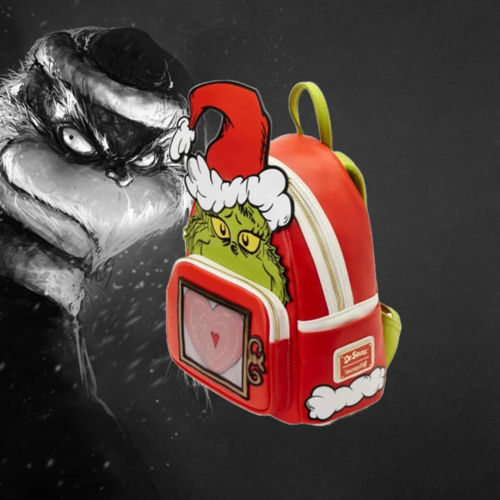 Loungefly Dr Seuss‎ Grinch Lenticular Heart Mini Backpack - IN HAND